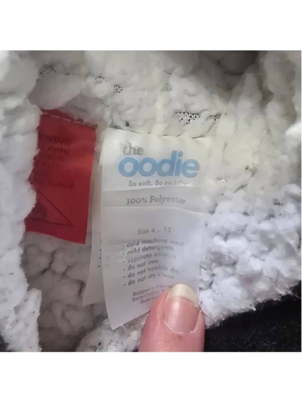 Kid's The Oodie Gray & White Oversized Hoodie - One Size (4-13)